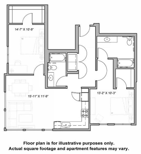 Floorplan Floorplan at The Whittaker, Seattle, Washington