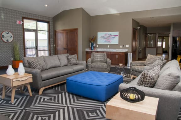 Comfortable seating in the clubhouse Apartment Interior