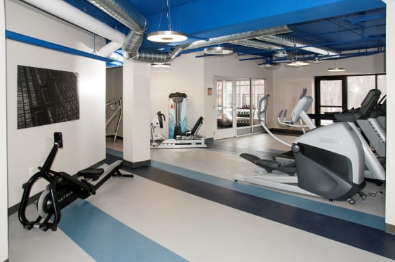 Fitness Center with updated equipment at The Axis, Minnesota, 55441