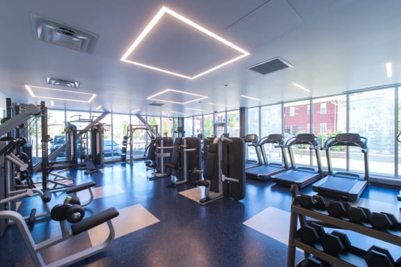 State of the Art Fitness Center with Yoga Studio The Foundry at 41st New Apartments, Lawrenceville 15201