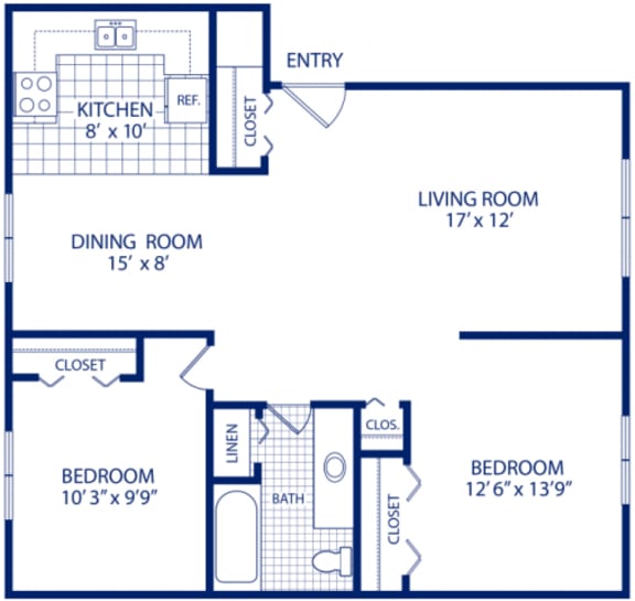 Floor Plans of Gale Gardens in Melvindale, MI