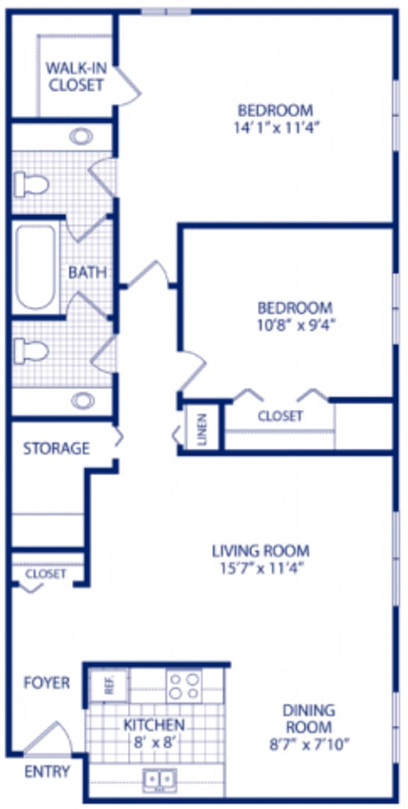 Floor Plans of Gale Gardens in Melvindale, MI