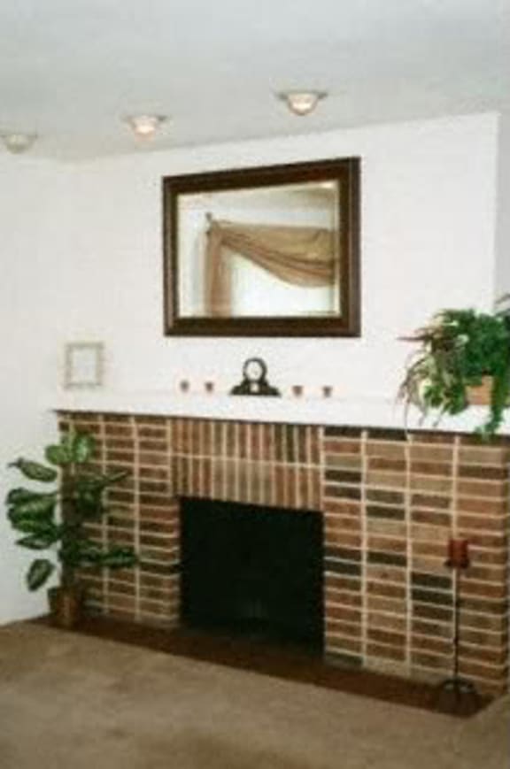 Living Room Remodel With Fireplace at Candlewyck Apartments, Kalamazoo, Michigan