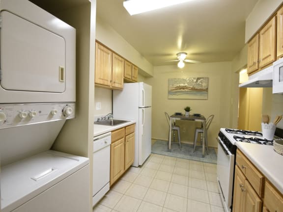 Each Deer Park Apartment is equipped with a stacked washer and dryer for convenience