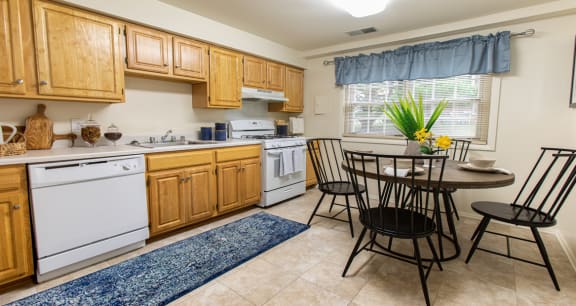Large eat in kitchen with plenty of counter space at Somerset Woods Townhomes