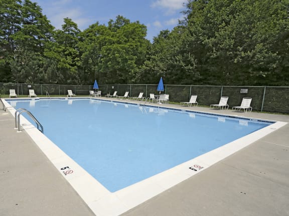 Private swimming pool at Spring Hill Townhomes