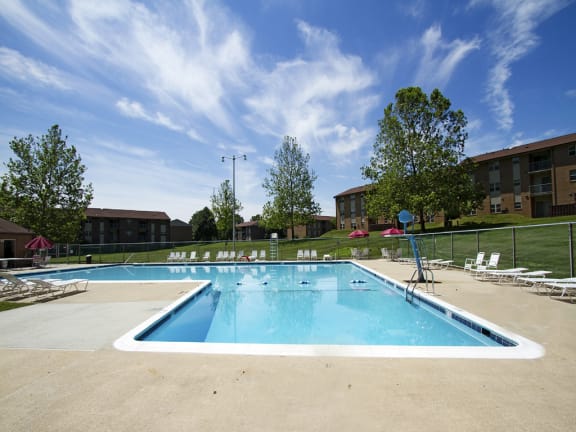 Poolside Dining Tables at Woodsdale Apartments, 102 Waldon Road, D, Maryland