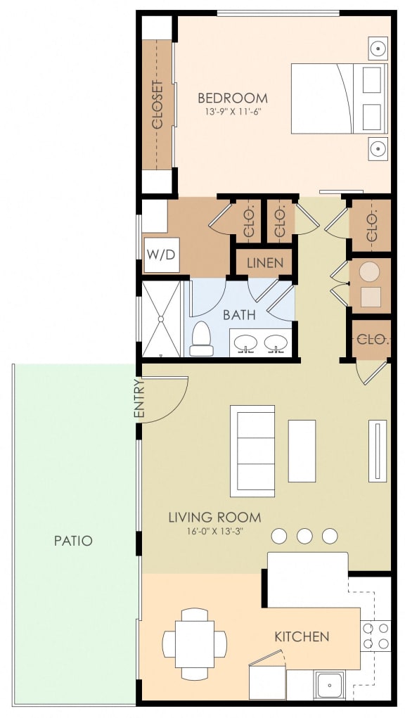 Studio 1 and 2 Bedroom Apartments in Los Altos Los Altos Court