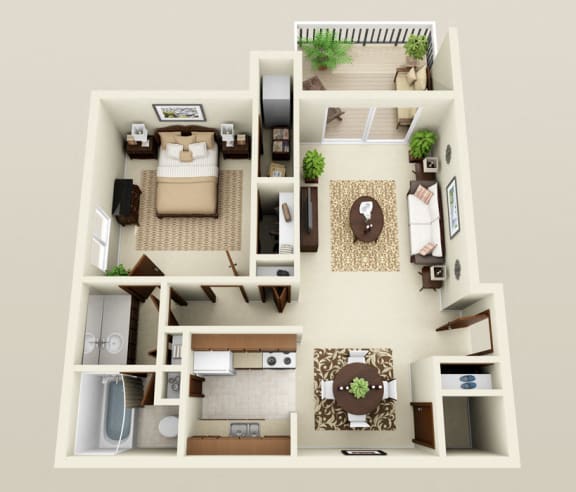 1 & 2 Bedroom Apartments in Troy, MI | Three Oaks Apartments