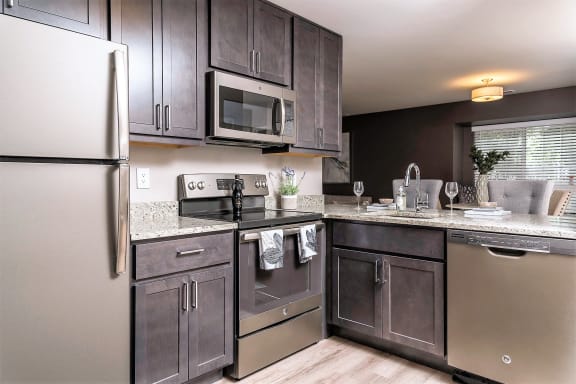 Espresso Colored Cabinetry at the Haven of Ann Arbor, Ann Arbor, MI