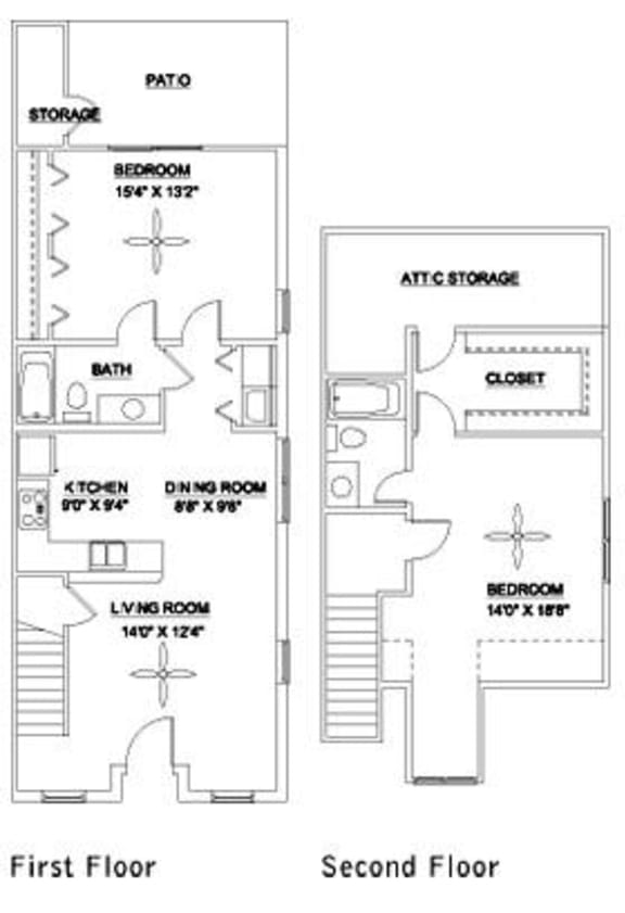 Floor Plans of Taylor's Pond in Durham, NC