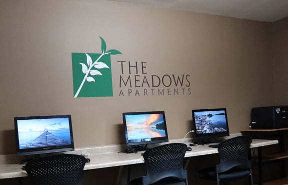 Business Center with High Speed Internet at The Meadows Apartments, Madison