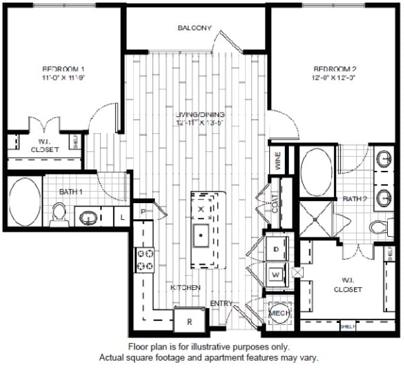 B1-1 Floor Plan at Windsor CityLine