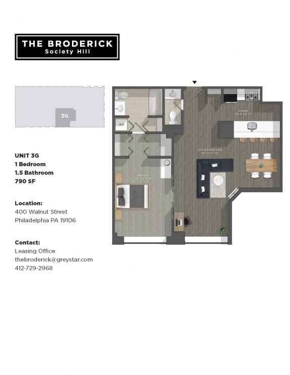one bedroom apartment unit floorplan philadelphia