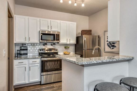 Renovated Kitchens at Sandstone Creek Apartments , Overland Park, KS
