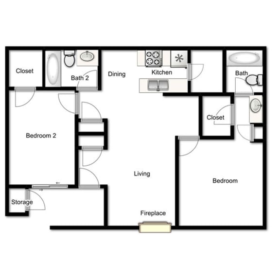 Floor Plans of Gentrys Walk Apartments in Mesa, AZ