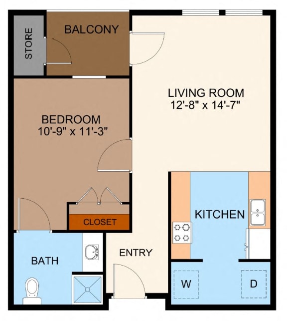Floor Plans of Landings of Carrier Parkway Apartments in Grand Prairie, TX
