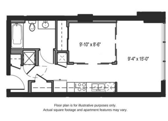 Floor plan Floor plan at The Martin, Seattle, Washington