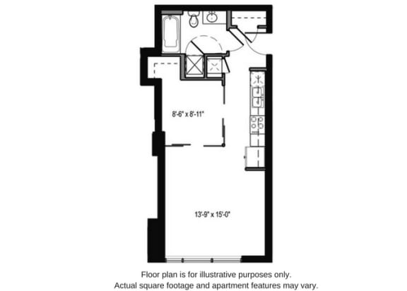 Floor plan Floor plan at The Martin, Seattle