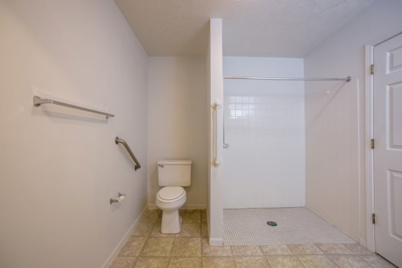 interior of apartment bathroom