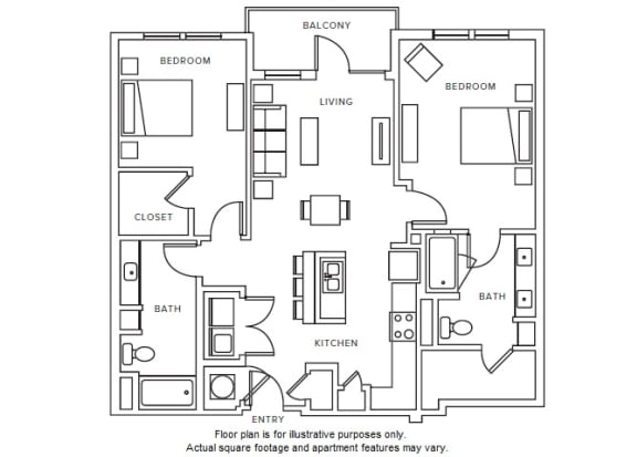 B3 floor plan B3 floor plan at Windsor Parkview, Georgia, 30341