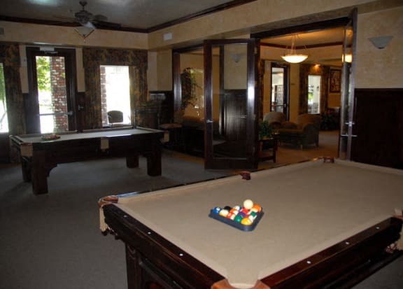 Billiards Table In Clubhouse at Scottsmen Apartments, California, 93612