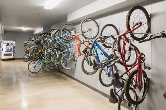 Bike room Cedar Flats Chico Apartments