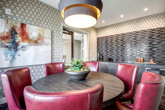 Gaming Room with Wet Bar at The Flats at Ballantyne Apartments, Charlotte, North Carolina
