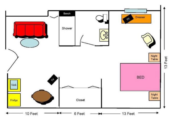 Studio 1 Bedroom Senior Apartments in Orange City Savannah Court of
