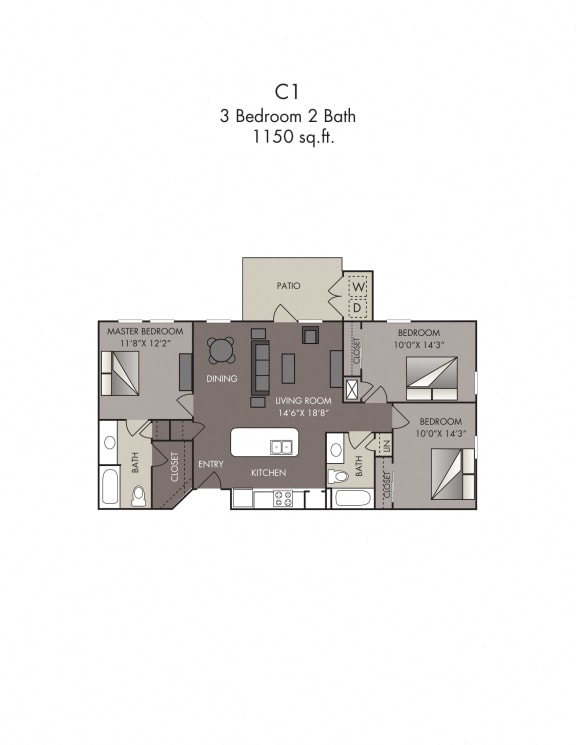 One, Two & ThreeBedroom Apartments in New Braunfels, TX