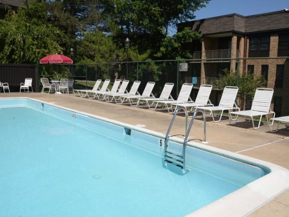 Private swimming pool at Ivy Hall Apartments
