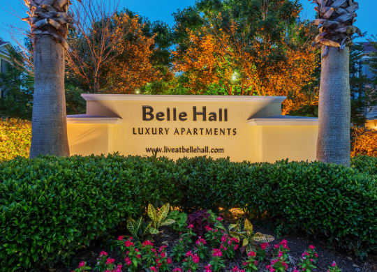 Belle Hall Monument Sign