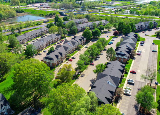 Aerial View Of The Community at Concord Place Apartments, Kalamazoo, MI, 49009