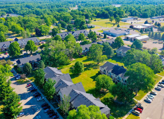 Aerial View Of The Community at Fairlane Apartments, Springfield, 49037