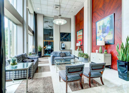 Resident Lounge at Towne House apartments on the Central West end