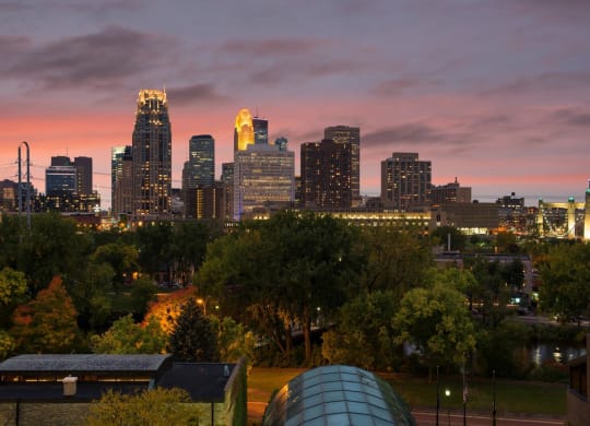Beautiful View of Skyline at The M On Hennepin Apartments in Minneapolis, MN