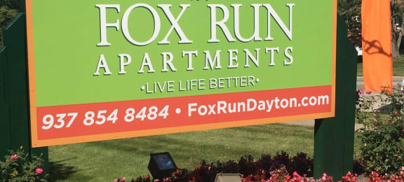 Welcome Sign at Fox Run, Dayton, 45426