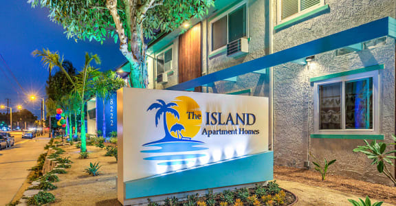 The Island Apartments signage