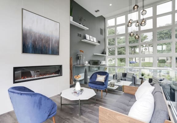 Modern Living Area at Madison at Eden Brook