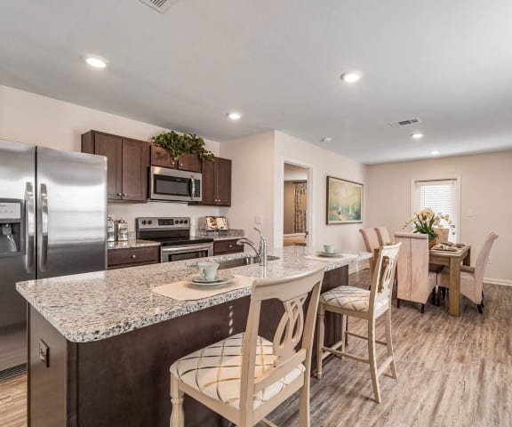 updated kitchen with stainless steel appliances at Emerald Lakes South, Ocean Springs