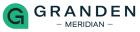 a green logo with the word granden on a black background