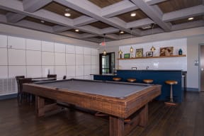 Pool Table at the Private Game Room
