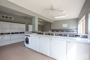 Community laundry facility at Casa Bella Apartments in Tucson AZ 4-2020