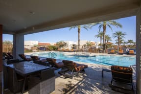 Outdoor Lounge Area at Casitas at San Marcos in Chandler AZ Nov 2020