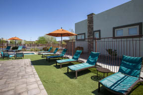 Pool Seating at Avilla Victoria in Queen Creek Arizona 2021 2