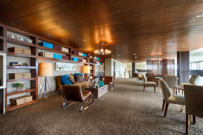 Library/Lounge at The Heights at Woodland Park Apartments, The Barvin Group, Texas
