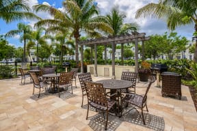 Poolside patio with grills  | Bay Harbor