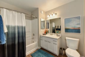  Bathroom with Shower Bathtub, Toilet, Mirror Vanity