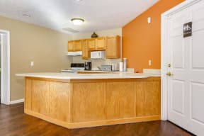 Meadows at Green Tree Apartments in Clarksville, IN Leasing Office kitchen interior