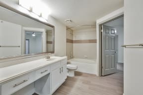 master bathroom with couple sink